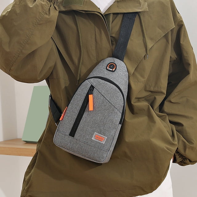 Sac de Poitrine Imperméable, Sac à Dos Multifonctionnel pour Hommes, Matériau Polyester Durable, Bandoulière Réglable, pour Voyage/travail, Compartiment de Rangement Sécurisé, Équipement de Sport/leisure, Grand