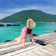 thumbnail image 5 of Sombrero de paja de jazz con hebilla de cuero para hombres y mujeres, con circunferencia de 56-58 cm, sombrero para el sol, protector solar, sombrero de playa, sombrero para el sol, 5 of 5