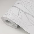 thumbnail image 5 of Advantage Diani White Metallic Tree Unpasted Expanded Vinyl Wallpaper, 21-in by 33-ft, 57.8 sq. ft., 5 of 5