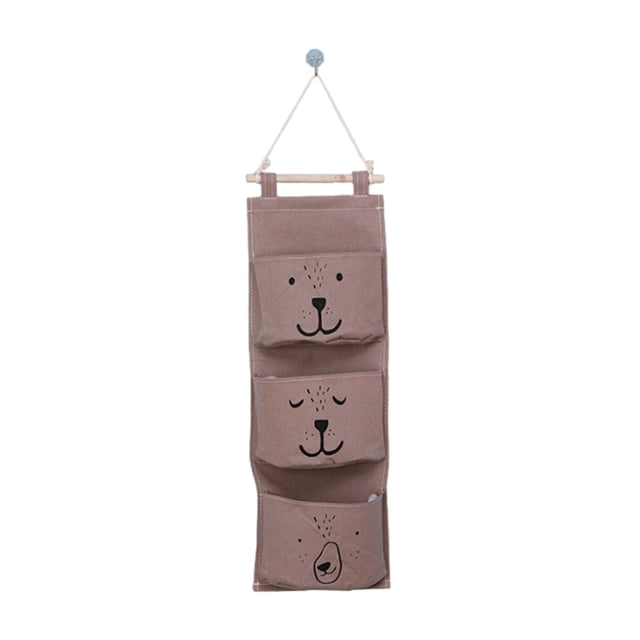 Matsuzay Bolsa de almacenamiento para colgar, ahorro de espacio y fácil de instalar, bolsa de almacenamiento para colgar en la pared, bolsas de Almacenamiento y organización del hogar Gris