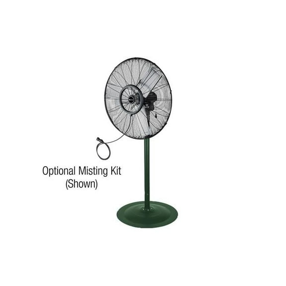 24 in. Outdoor Rated Oscillating Air Circulator Fan with Pedestal Base