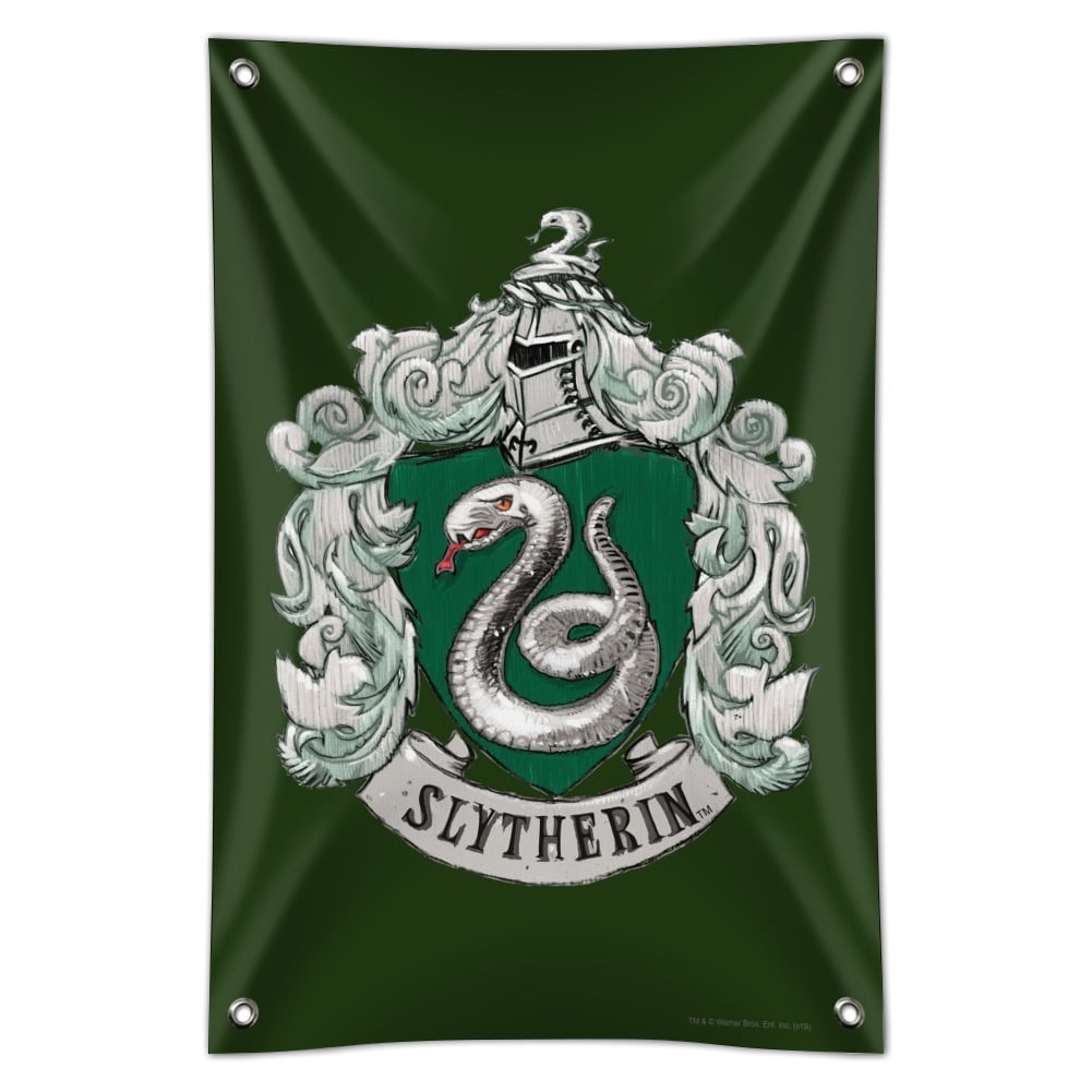  Harry Potter Slytherin Painted Crest Home Business Office Sign  : Office Products
