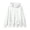 White, variant on Trendfront Womens Studded Hoodies Solid Long Sleeve Hooded Sweatshirt Kangaroo Pocket Drop Shoulder Ribbed Casual Pullover Top