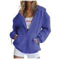 thumbnail image 2 of Women Oversized Zip Up Hoodie Fall Fashion 2025 Casual Fall Winter Jacket Trendy Long Sleeve Sweatshirt with Pocket, 2 of 7