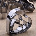 thumbnail image 1 of Biscuit Moule Biscuit Biscuit Moule de Cuisson en Acier Inoxydable en Acier Végétal Moule de Cuisson Trancheur de Fruits en Acier Inoxydable, 3 Pcs / Set, en Forme de Coeur, 1 of 6