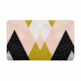 thumbnail image 1 of YUSDECOR Abstract Geometric Triangle Composition in Black White Gold and Pink Doormat Rug Home Decor Floor Mat Bath Mat 30x18 inch, 1 of 3