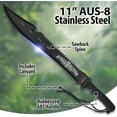 thumbnail image 5 of Machete with Sheath | 25" Survival Machete Knife | Heavy Duty Sawback Blade for Yard Work  Gardening | Full Stainless Steel | Outdoor  Camping Tool, 5 of 9