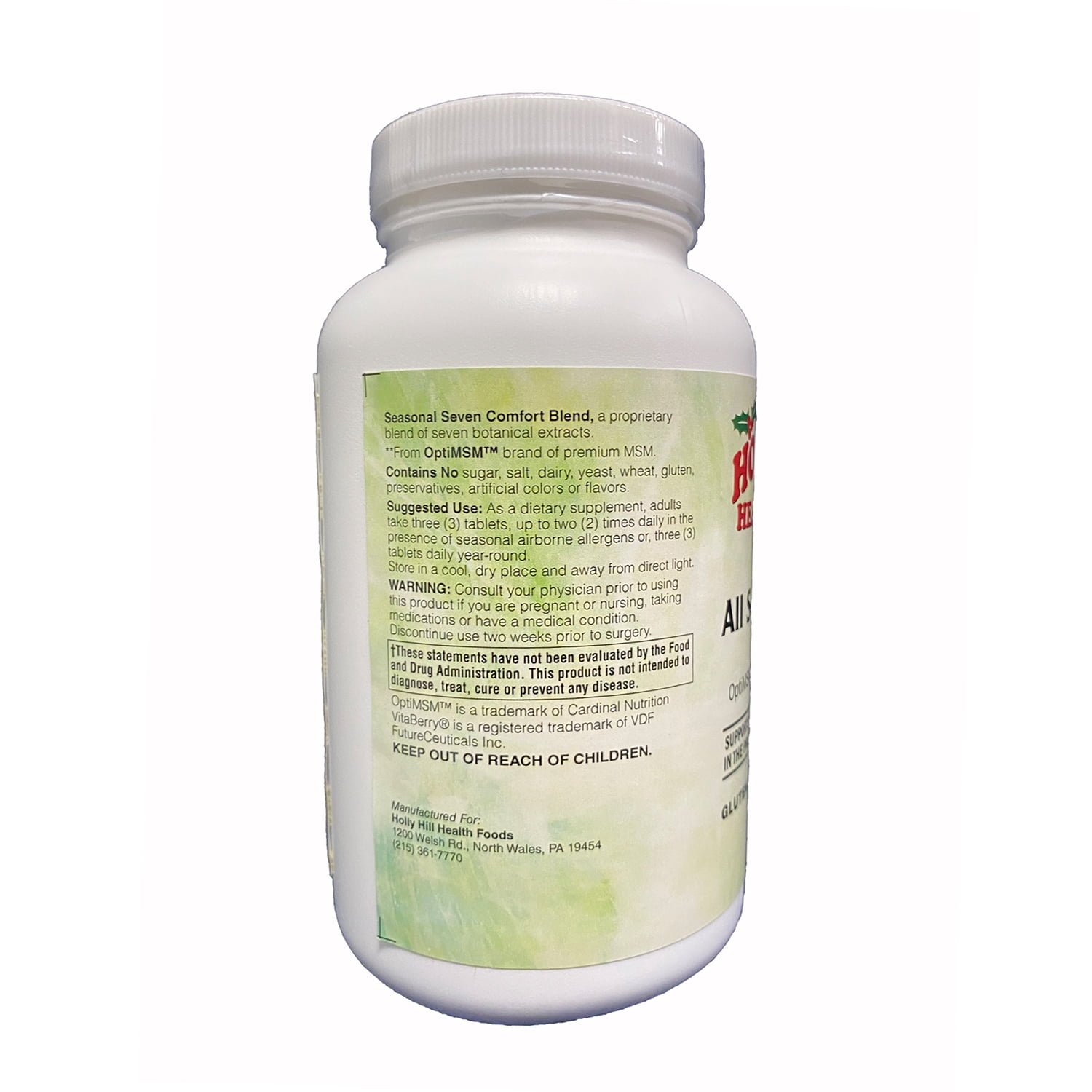 Holly Hill Health Foods All Season Support, 180 Vegan Tablets