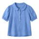 thumbnail image 4 of Neewe Womens Summer Tops Babydoll Button Short Sleeve Shirts Casual Cotton Linen Clothing Trendy 2026, 4 of 8