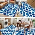 thumbnail image 6 of Blue Polka Dots Area Rug 4'x6', Watercolor Modern Abstract Geometric Washable Non-Slip Rugs, Low Pile Large Carpet for Living Room Bedroom Dining Room Kitchen Office Indoor Mat, 6 of 9