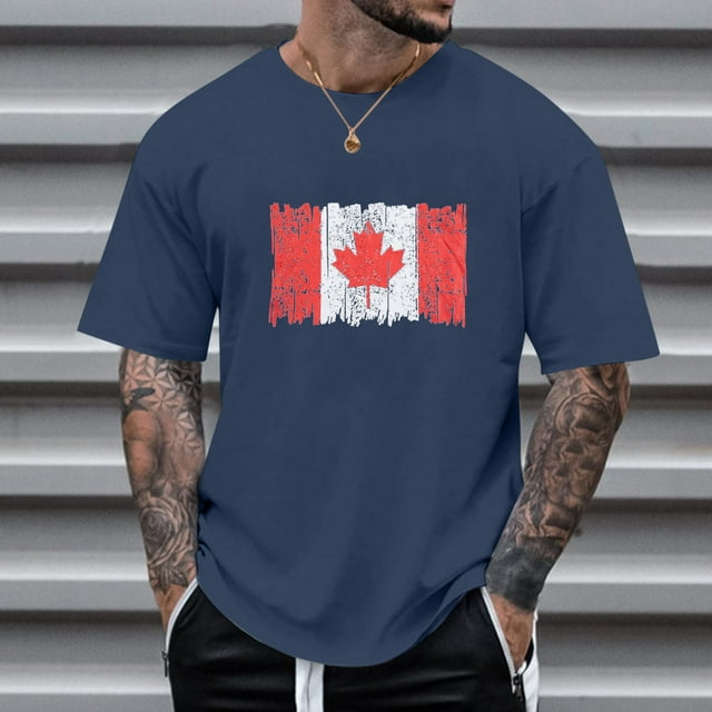 T-shirt pour Hommes - Printemps Été Décontracté Imprimé Partiel Manches Courtes Col Rond avec Design Unique et Ajustement Confortable