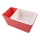 thumbnail image 2 of Organizador de almacenamiento de alimentos, escurridor de cocina, frutero desmontable de doble capa para refrigerios Rojo, 2 of 9