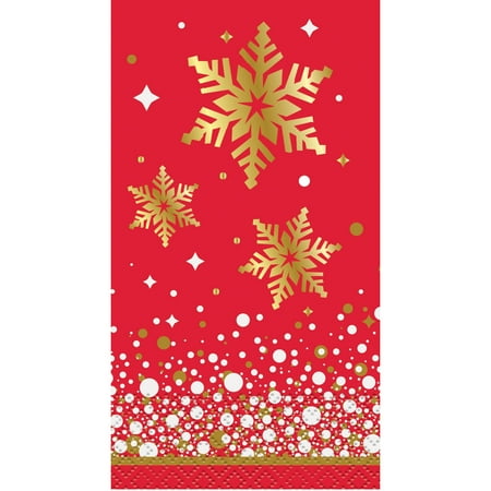 Golf Napkins - Foil Gold Sparkle Christmas Paper Guest Napkins, 16ct