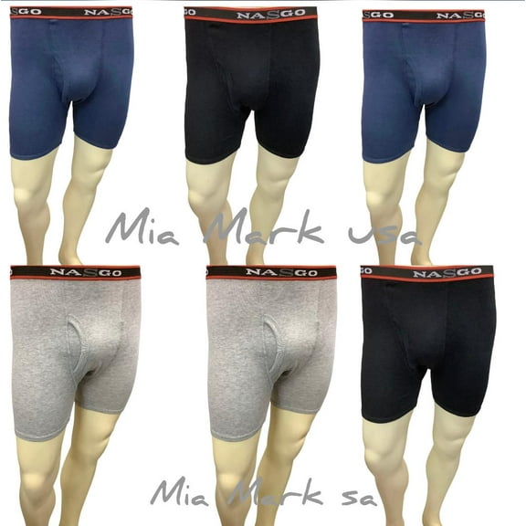 BRAND NEW MEN'S 6 PAIRS BOXER BRIEF UNDERWEAR SIZE 3XL WITH FREE SHIPPING