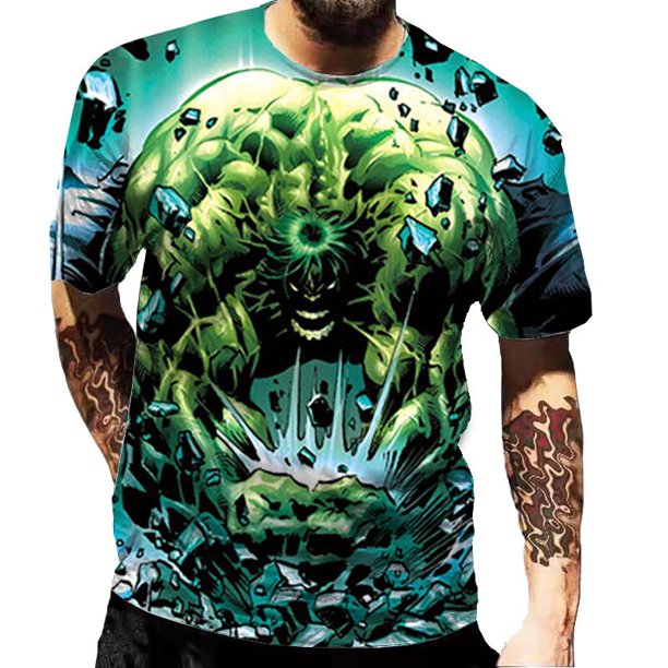 Disney's marvel hulk Männer Fitness Kurzarm 3d camiseta Sommer neue Kinder Junge Cartoon Held übergroße benutzer definierte Hip-Hop-Tops 100-xs xuanjing unisex