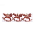 thumbnail image 2 of Christmas Rocking Horse Ornaments 3 pack Glitter Baubles 8cm Vintage Mini Hanging Decorations for Xmas Tree Holiday Party Supplies Shatterproof Plastic, 2 of 7