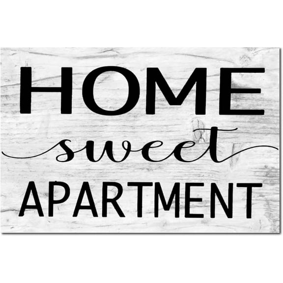 Wood Sign Home Sweet Apartment Home Sweet Apartment Sign Wooden Signs with Quote Motivational Wall Art Decorations for Living Room Kitchen Wall Hanging Wall Sign Home Decor 5x10 Inch