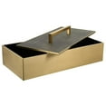 thumbnail image 5 of Uttermost Wessex Traditional Metal/Faux Shagreen Decorative Box in Brass/Black, 5 of 9
