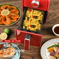 thumbnail image 5 of Intexca 4QT Air Fryer , 1400W, Panier Antiadhésif (Rouge), 5 of 5