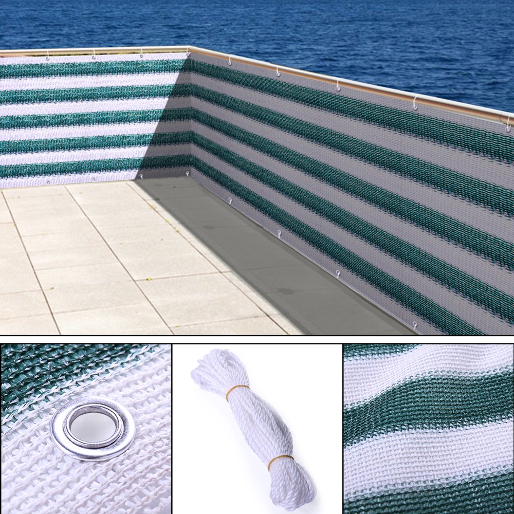 Jaxpety 2.5' x 20' Privacy Screen Wind Sun Shield Shade Outdoor For