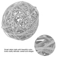 thumbnail image 4 of 6 uds bolas decorativas de ratán adornos boda Navidad fiesta de cumpleaños decoración (plata) Jadeshay moderno, 4 of 6