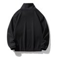 thumbnail image 3 of Lilgiuy Men's Hoodie Jacket Casual Solid Color Plus-size Loose Side Zipper Hoodie Tunic Sweatshirts for Photoshoot, 3 of 4