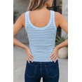 thumbnail image 2 of TinyCribz Striped Ribbed Tank Top for Women – Slim Casual Summer Vest M, 2 of 5