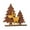 Brown, variant on Mikilon Home Decor, Ins, A Wooden Christmas Tree,, And Mini Christmas Decorations, Brown