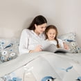 thumbnail image 5 of Castle Fairy Blue Bird Twin Comforter Sets for Teens,Chic Floral Daisy Bedding Set, 5 of 8