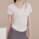 thumbnail image 4 of Tejiojio Women's Seamless Sports Yoga Top Built-in Bra Short Sleeve Buttery Soft Casual Gym T-Shirt, 4 of 8