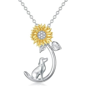 Vousez - Collar Perro Girasol Plata 925