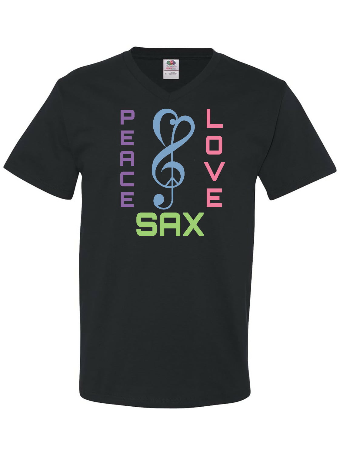 Saxophone Adults Mens Black Ringer Gift T Shirt 