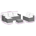 thumbnail image 5 of vidaXL 5 Piece Garden Sofa Set with Cushions Beige Poly Rattan Acacia, 5 of 5