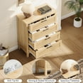 thumbnail image 4 of Fluted Dresser for Bedroom, Chest of Dressers 35.4" Tall Dresser for Closet with 4 Fluted Dressers Chest with Clothes Storage Cabinet, Drawer Organizer for Bedroom, Living Room, Closet, Hallway, 4 of 9