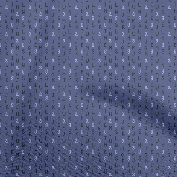 oneOone Viscose Chiffon Medium Blue Fabric Alphabet Sewing Craft Projects Fabric Prints By Yard 42 Inch Wide