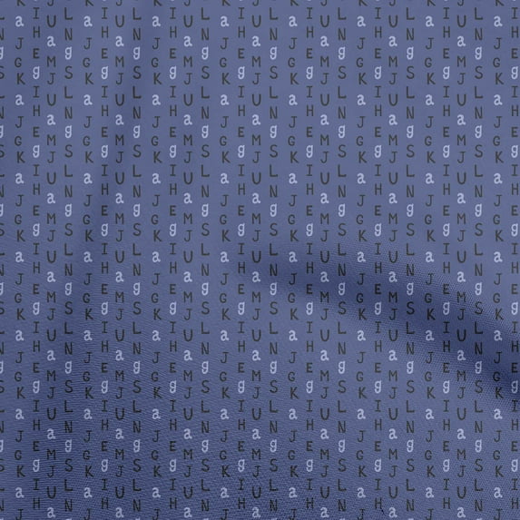 oneOone Viscose Jersey Medium Blue Fabric Alphabet Sewing Craft Projects Fabric Prints By Yard 60 Inch Wide