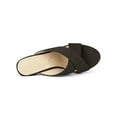 thumbnail image 4 of BLISSFUL STEP Women's Sandals Block Heels Crisscross Strap Mules Slide Sandals Coffee 7, 4 of 7