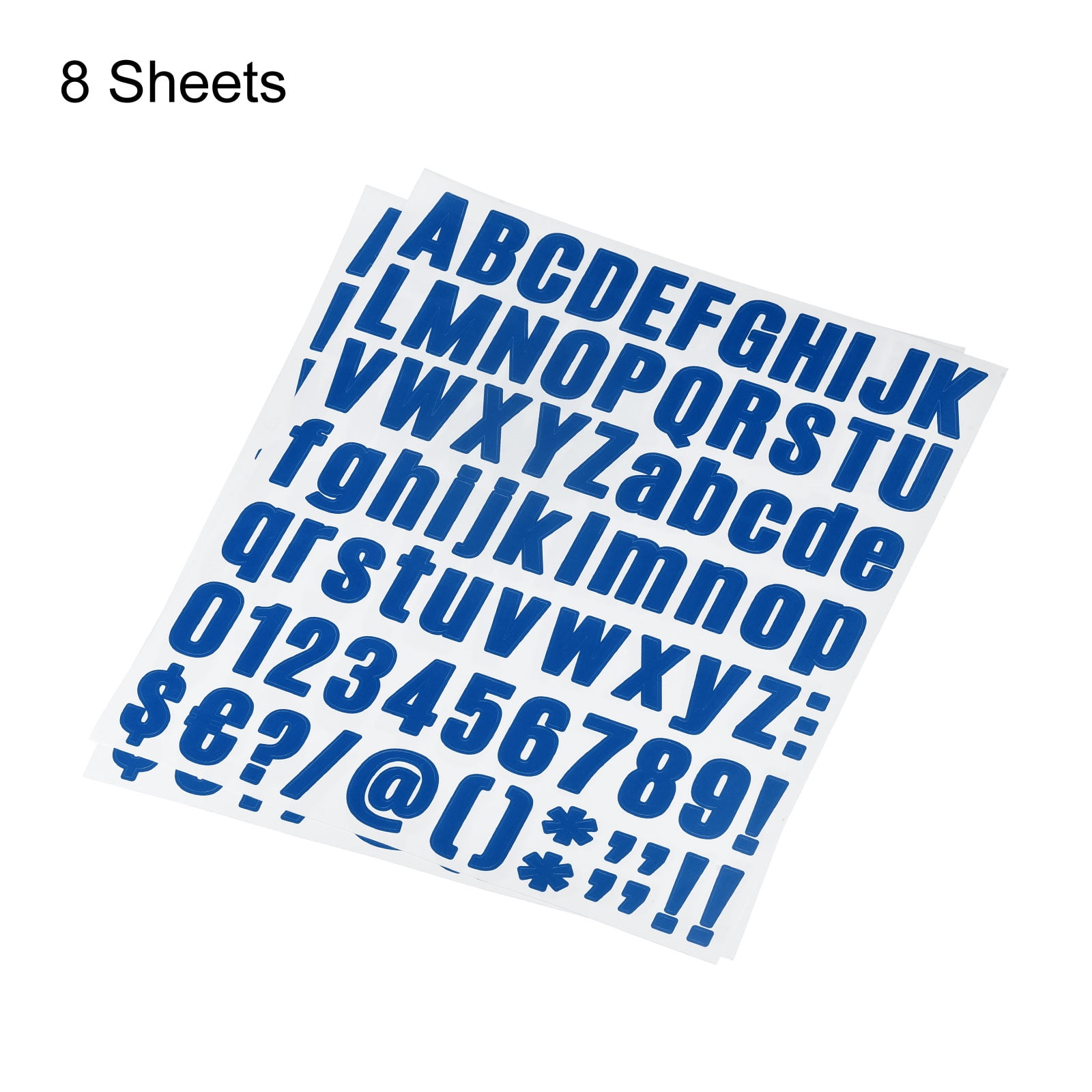 Unique Bargains Letter Number Stickers Kit Vinyl Self Adhesive Waterproof Decals Dark Blue