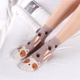 thumbnail image 3 of 5 Pairs Womens Cute Socks, Dog Cat Novelty Animal Socks, Girl Cartoon Cotton Casual Crew Funny Socks Gifts, 3 of 5