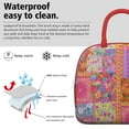 thumbnail image 3 of Lunch Bag Lunch Box for Women Reusable Insulated Lunch Cooler Bags,Large Capacity for Work Travel Picnic,Water-Resistant Pioneer Colorful Floral Lunch Tote Bag Gifts for Woman Mom Red, 3 of 6