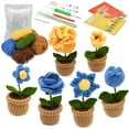 thumbnail image 1 of MesaSe Beginners Crochet Kit  2 Pack Cute Small Pot Kit for Beginers and Experts   in One Crochet Knitting Kit  Step-by-Step Instructions Video  Crochet Starter Kit for Beginner DIY Craft, 1 of 7