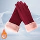 thumbnail image 3 of Guantes para mujer, con pantalla táctil para el dedo completo, guantes cálidos rojo, 3 of 9