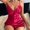 Red A4, variant on Hrsba Women's Pajama Set Satin Like Lace Panel Camisole Top Shorts 2-Piece Loungewear Sleepwear
