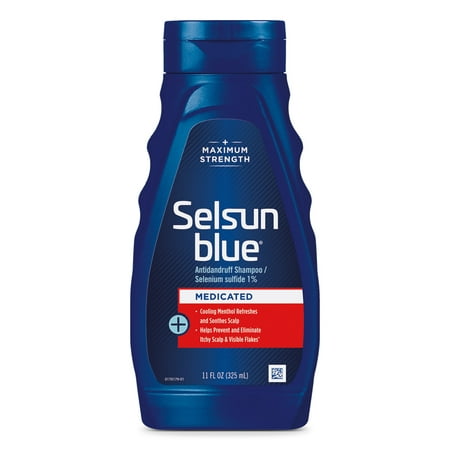 Selsun Blue Medicated Maximum Strength Dandruff Shampoo, 11 (Best Over The Counter Dandruff Shampoo For Color Treated Hair)
