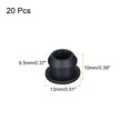 thumbnail image 3 of Uxcell Silicone Snap in Locking Hole Plugs For Kitchen Bulkheads Waterproof Sealing Plugs Black 9.5mm 20, 3 of 7