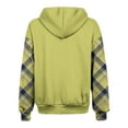 thumbnail image 6 of Womens Tops, Jackets for Women Full Zip Up Full Length Elbows Plaid Hoodies Coats Loose Fashion Shackets with Drawstring 2026 Yellow M, 6 of 6