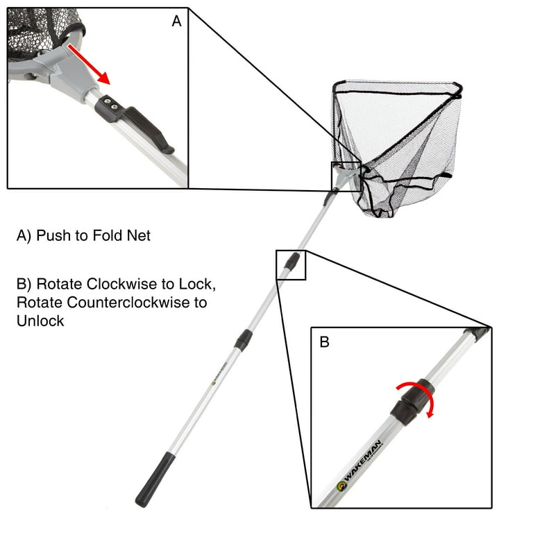 Fishing Net with Telescoping Handle- Collapsible and Adjustable