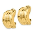 thumbnail image 2 of Real 14kt Yellow Gold Omega Clip Non-pierced Earrings; for Adults and Teens; for Women and Men, 2 of 3