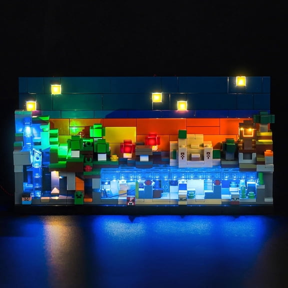 Customized Light kit Compatible with Lego 21589 Mini Biomes - No Actual Model Only Lights, LED Lighting Accessories Compatible with Lego Mini Biomes