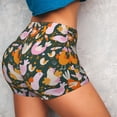 thumbnail image 3 of KLL Roosters and Chicks Pattern Workout Shorts for Women Scrunch Short Gym Yoga Running Sport Active Exercise Fitness Shorts, 3 of 8